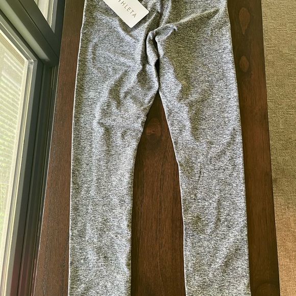 Athleta Gray Leggings Soft Knit Tapered Design - Picture 1 of 3